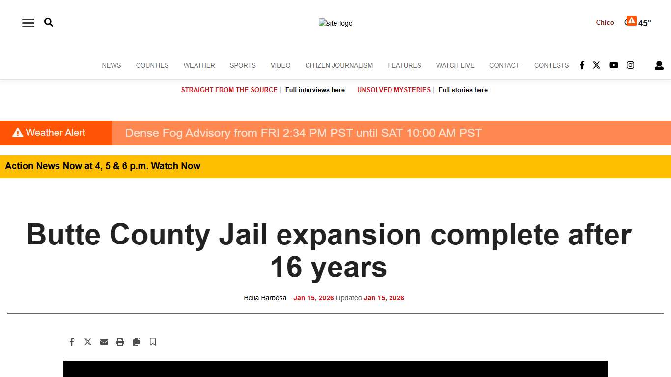 Butte County Jail expansion complete after 16 years News actionnewsnow.com