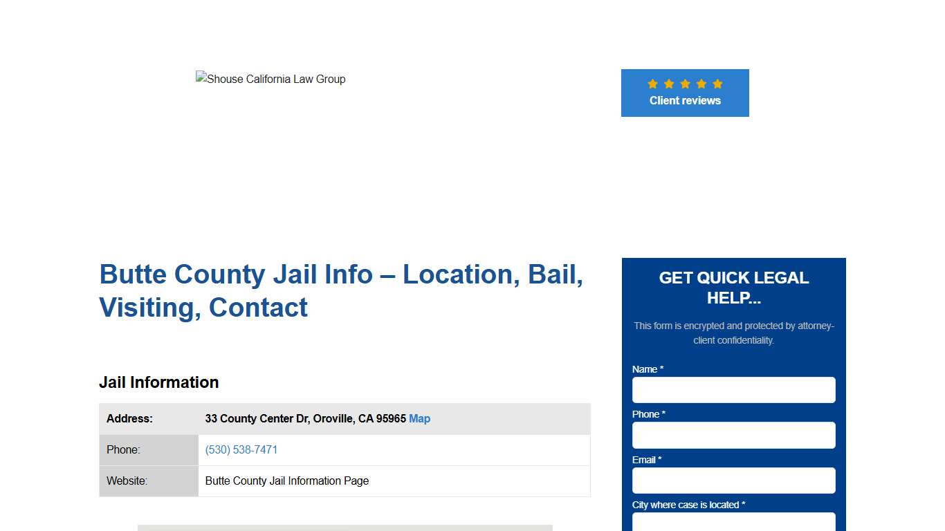 Butte County Jail Info – Location, Bail, Visiting, Contact